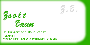 zsolt baun business card